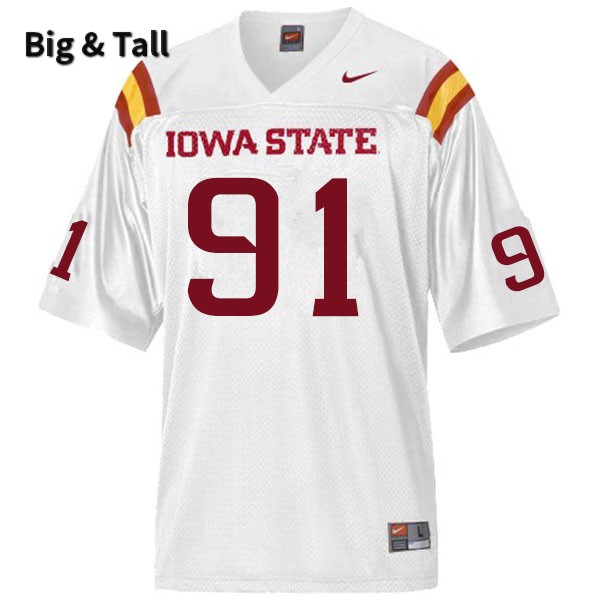 Iowa State Cyclones Men's #91 Blake Peterson Nike NCAA Authentic White Big & Tall College Stitched Football Jersey GC42O15DS